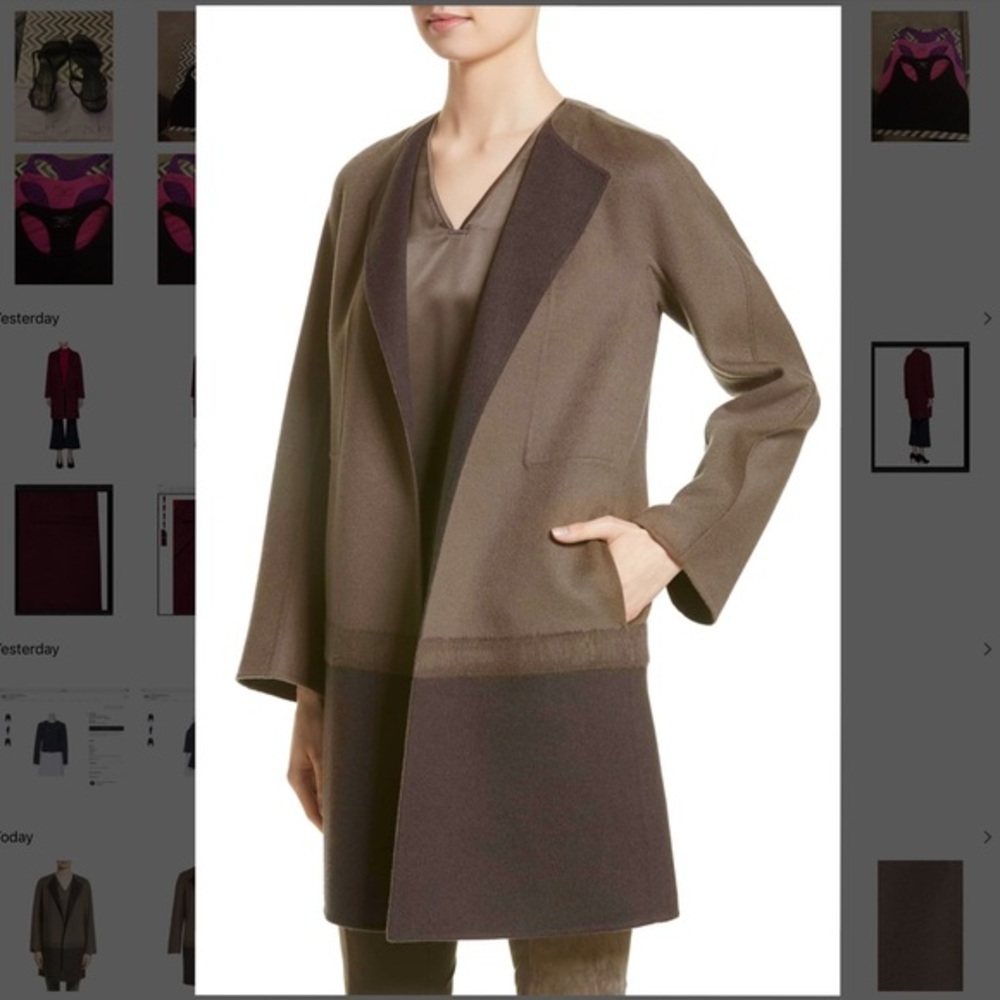 NWOT LAFAYETTE 148 NY Cashmere / Wool Long Coat - Picture 7 of 8